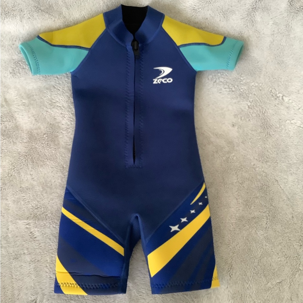 FREE Cap with WETSUIT 2.5mm l XS l Boys/Girls l Blue